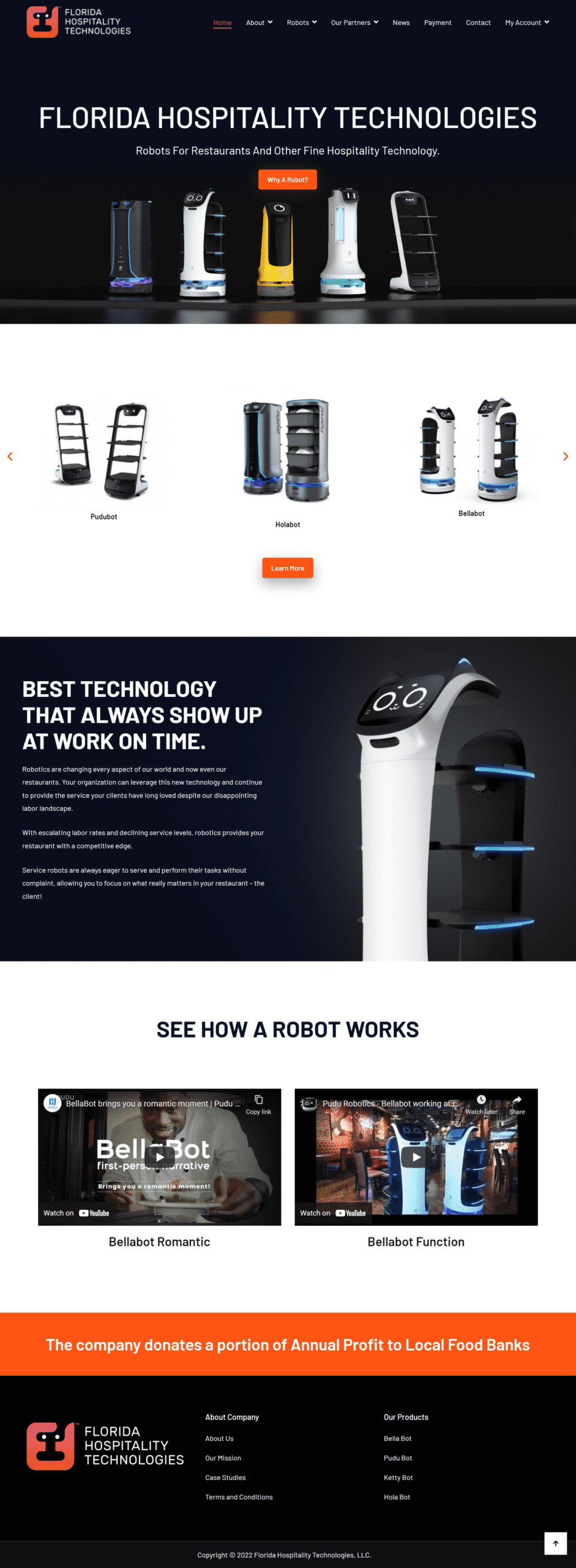 WordPress Website Design Tech Website Florida Hospitality Technologies