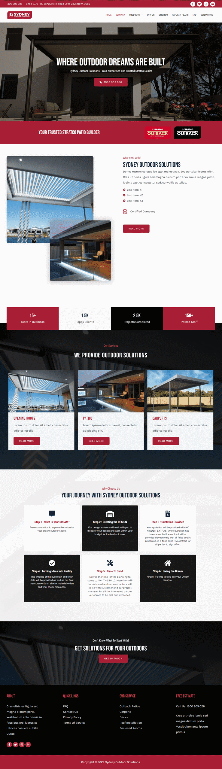 WordPress Website Design sydneyoutdoorsolutions au
