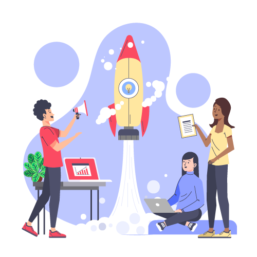 Website launch illustration