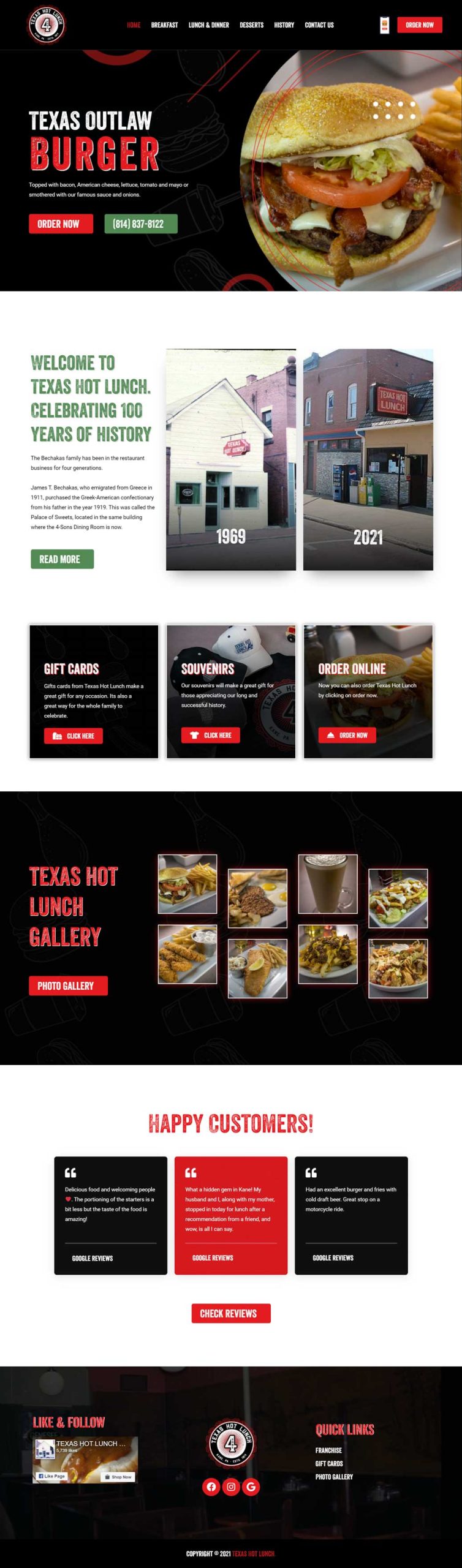 texashotlunch restaurant webstie design scaled